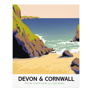 Foto Devon & Cornwall "viaje en tren" estilo vintage de