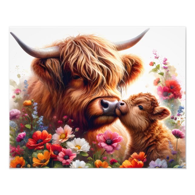 Foto Día de la Madre de la vaca Highland (Frente)