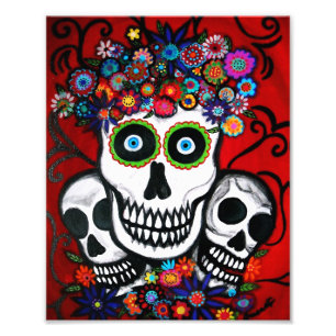 Foto Día de los cráneos del mexicano 3 de la pintura