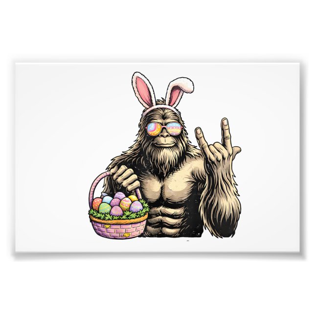 Foto Día de Pascua de Bigfoot divertido huevo de roca S (Frente)