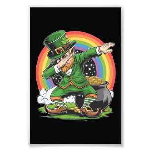 Foto Día de San Patricio Leprechaun Dab Bailando Dab