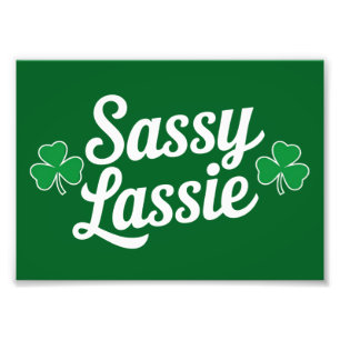Foto Día de San Patricio Sassy Lassie Divertido Irlandé