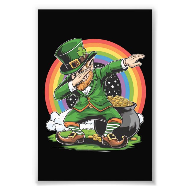 Foto Día de San Patrón Dabbing Leprechaun Dab Dance (Frente)