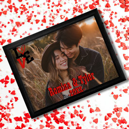 Foto Día de San Valentín personalizado | Amor rojo y ne