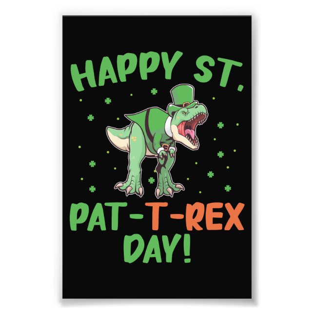Foto Día del Niño Feliz Día de St Pat Trex (Frente)