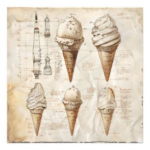 Foto Diagrama Antiguo de Helado
