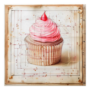 Foto Diagrama Antiguo de Muffin