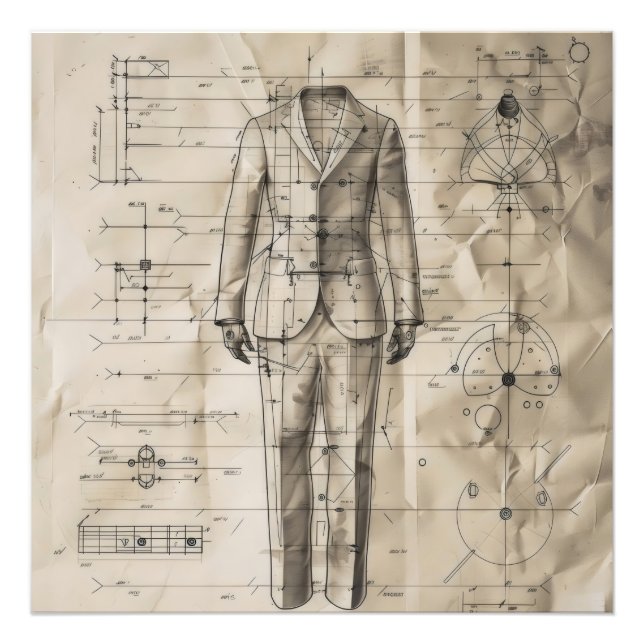 Foto Diagrama de traje vintage (Frente)