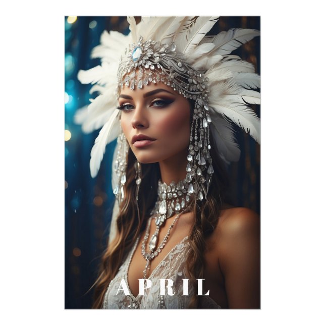 Foto *~ DIAMOND Boho Women AP53 ABRIL CUMPLEAÑOS (Frente)