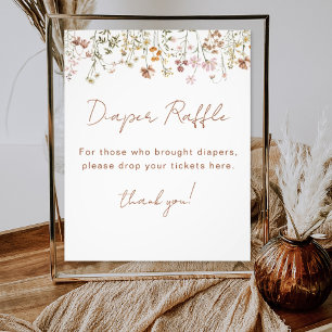 Foto Diaper Raffle Wildflower Boho Baby Shower