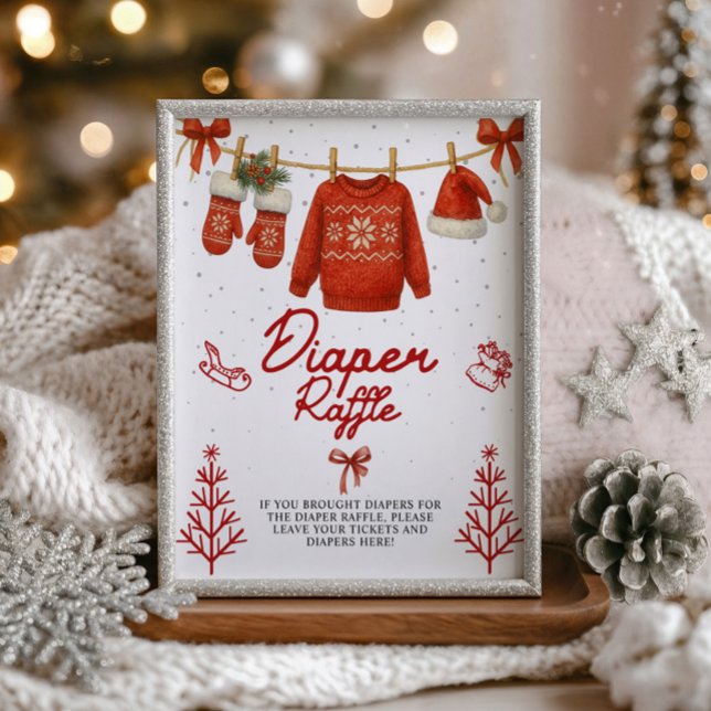 Foto Diaper raffle Winter Santa Sign (Subido por el creador)
