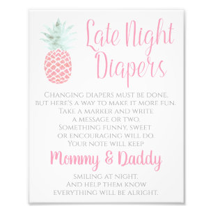 Foto Diapers nocturnos Pineapple Tropical Baby Rótulo