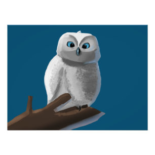 Foto Dibujar un búho sentado en una rama