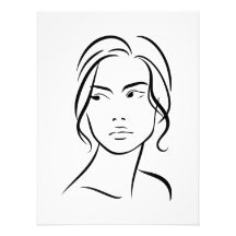 Dibujo 4 de una línea de la mujer
