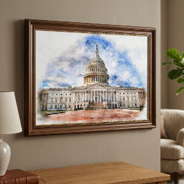 Foto Dibujo al pastel del Capitolio de los Estados Unid