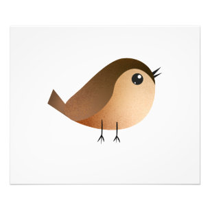 Foto Dibujo animado de pájaro gorrión