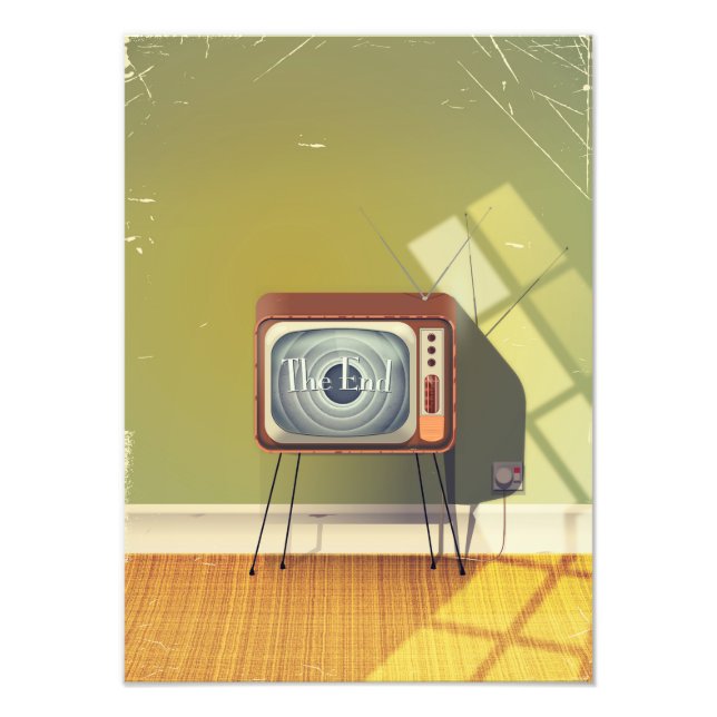 Foto Dibujo animado de televisión vintage (Frente)