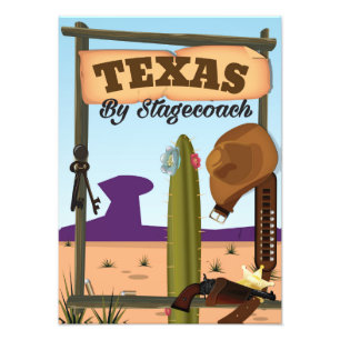 Foto dibujo animado de vacaciones de vaquero de Texas