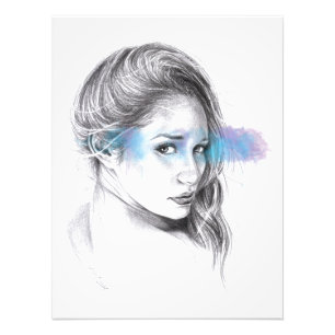 Foto Dibujo artístico a lápiz de una chica