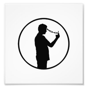 Foto Dibujo de conceptos de adicción a teléfonos móvile