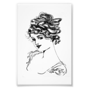 Foto Dibujo de la abuela Art Nouveau en 1917 