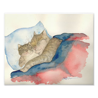 Foto Dibujo de la madre y el gatito bebé