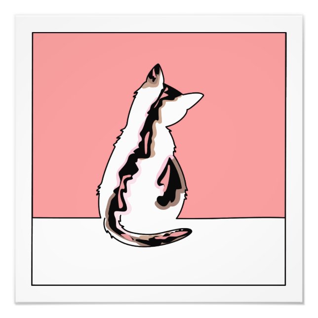 Foto Dibujo de línea de gato (Frente)