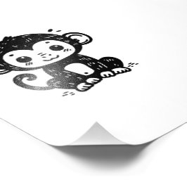 Foto Dibujo de mono de bebé lindo - Arte de guardería d