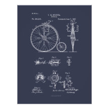 Dibujo de Patentes Penny Farthing de la Bicicleta