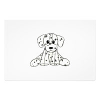 Dibujo de perros rellenos dálmatas esquema simple 