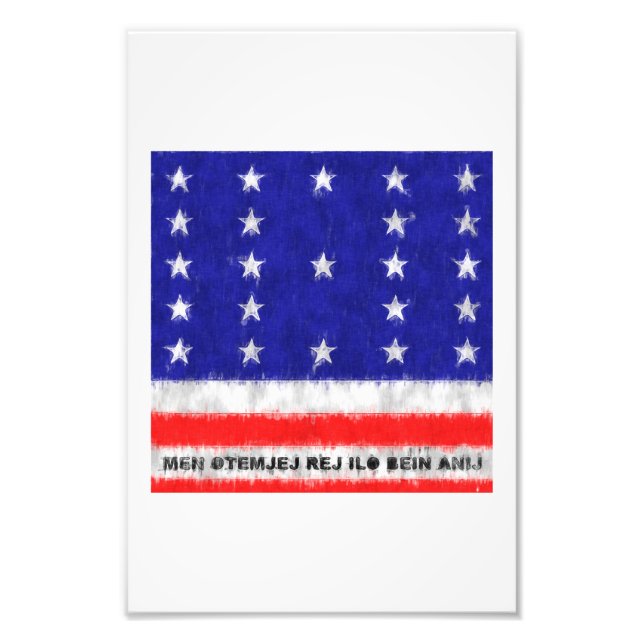 Foto Dibujo de pintura de aceite del atolón de Bikini (Frente)