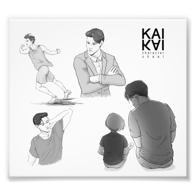 Foto Dibujo del personaje de Kai Akiyama (Frente)