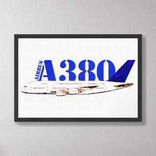 Foto Dibujo en acuarela del avión Airbus A380