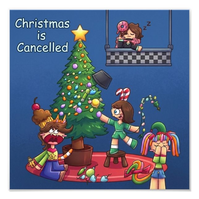 Foto Dibujos Chibi Divertidos de Navidad Cancelada Stic (Frente)