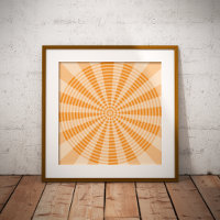 Diente de león, espiral naranja, arte abstracto bo