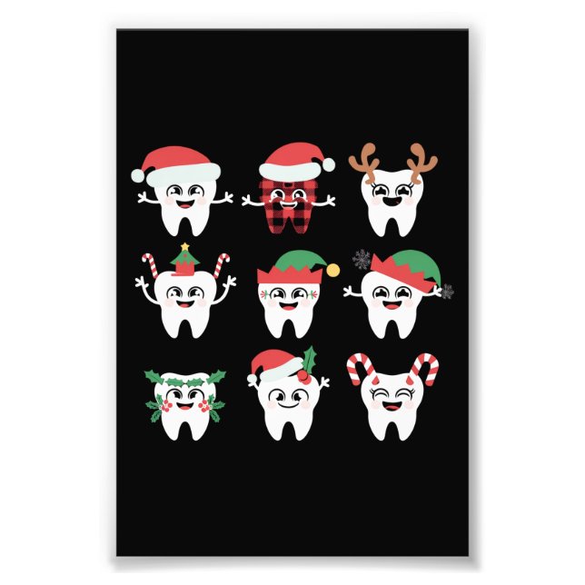 Foto Dientes Navidades dentales divertidos dientes cute (Frente)