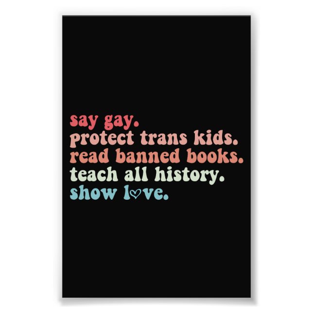 Foto Digamos Gay Protect Trans Kids Leer libros prohibi (Frente)