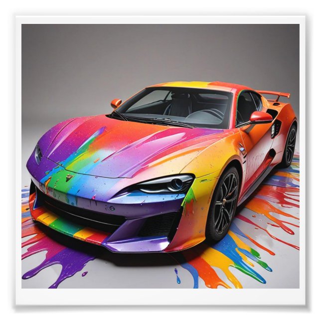 foto digital de un coche de carreras con pintura s (Frente)