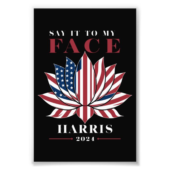 Foto Dilo A Mi Cara Kamala Harris 2024 USA Lotus (Frente)