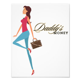 Foto Dinero de papá, Chica adolescente amable y listo, 