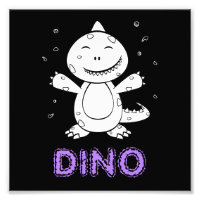 Dinosaurio - Animal de arte esbozado en blanco y n