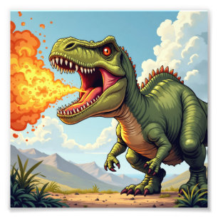 Foto Dinosaurio enojado