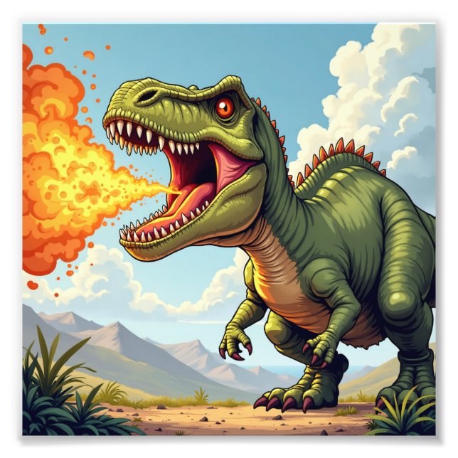 Foto Dinosaurio enojado (Frente)