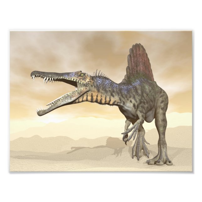 Foto Dinosaurio Spinosaurus en el desierto - rendimento (Frente)