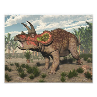 Foto Dinosaurio Triceratops - procesado 3D