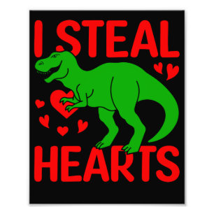 Foto Dinosaurio verde Valentine I Robar corazones