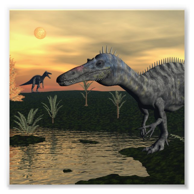 Foto Dinosaurios suchomimus - renderización 3D (Frente)