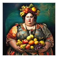 "Diosa de la indulgencia excesiva" retrato colorid
