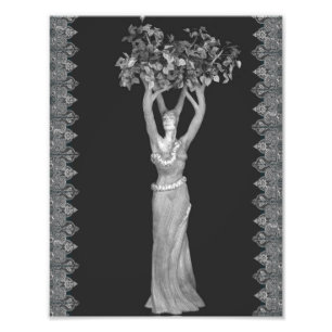 Foto Diosa del árbol Poster blanco y negro