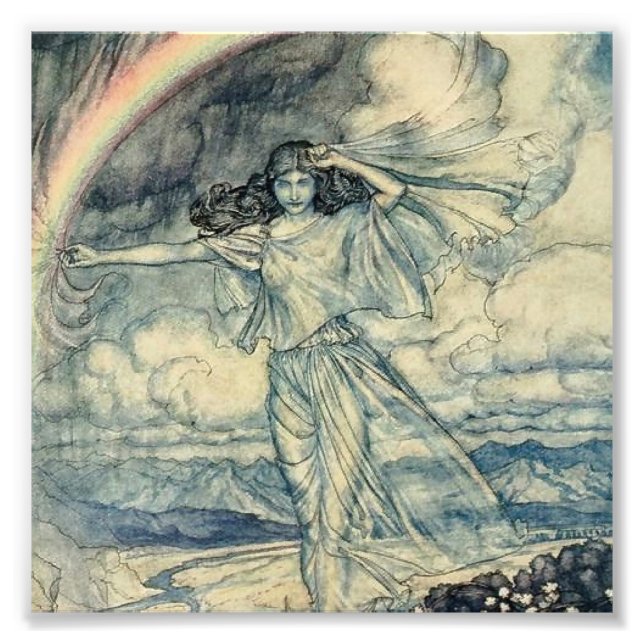 Foto "Diosa Isis Arcoiris" por Arthur Rackham (Frente)